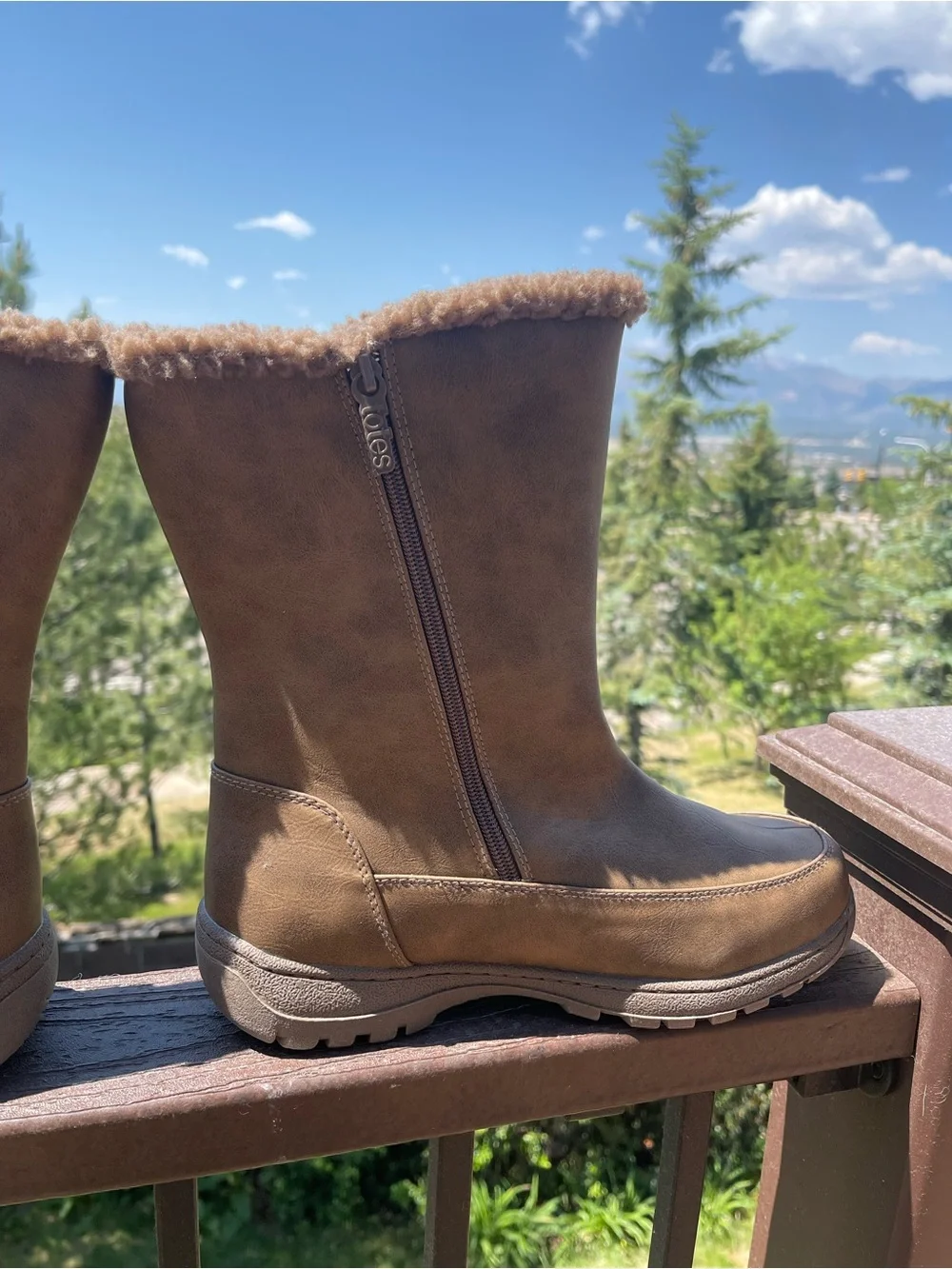 Women’s Totes Nala Boots-Brown Insulated Faux Leather